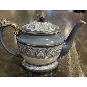 BOMBAY COMPANY 3 CUP TEA POT  PLATINUM TRIM BMA14